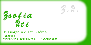 zsofia uti business card